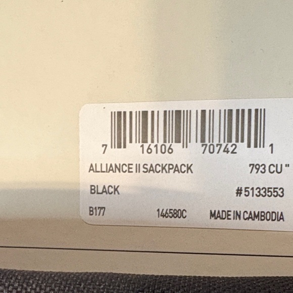 Adidas Black and White Drawstring Backpack - Picture 3 of 3